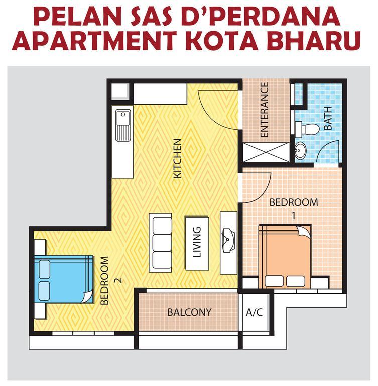 Sas D'Perdana Apartment Kota Bharu Eksteriør bilde